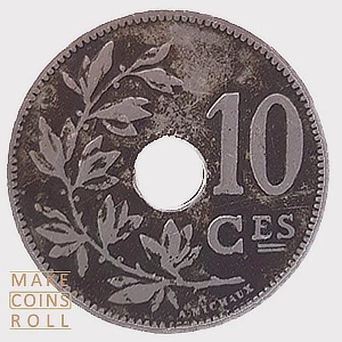 Belgium 10 Centimes (1923) Reverse