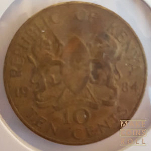 Kenya 10 Cents (1984) Reverse