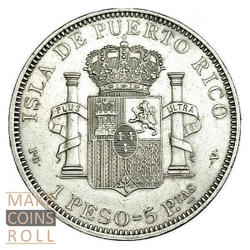 Puerto Rico 1 Peso (1895) Reverse