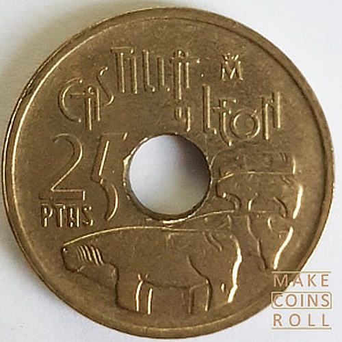 Spain 25 Pesetas (1995) Reverse