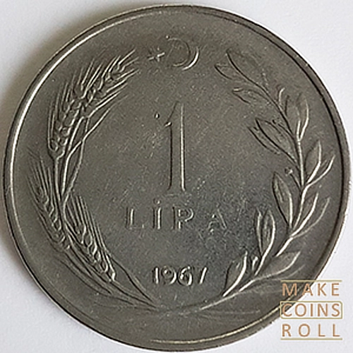 Türkiye 1 Lira (1967) Reverse