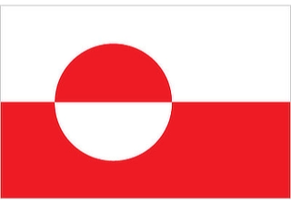 Official flag of Greenland (ISO GL)