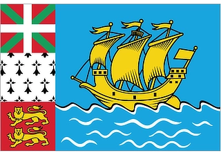 Official flag of Saint Pierre and Miquelon (ISO PM)