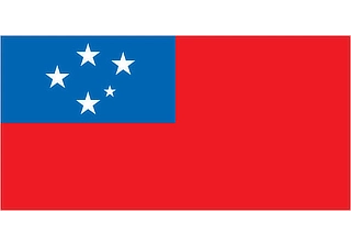 Official flag of Samoa (ISO WS)