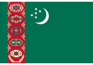 Official flag of Turkmenistan (ISO TM)