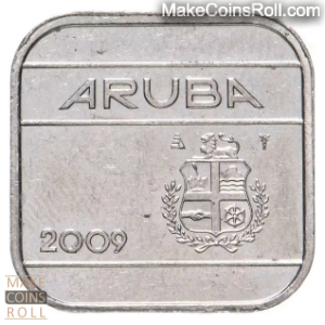 Obverse side 50 cents Aruba 2009