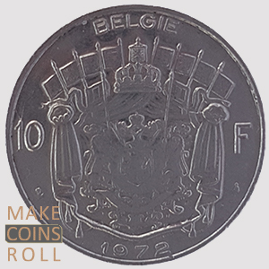 Reverse side 10 Frank Belgium 1972