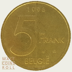 Reverse side 5 Frank Belgium 1996