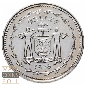 Obverse side 10 dollars Belize 1976