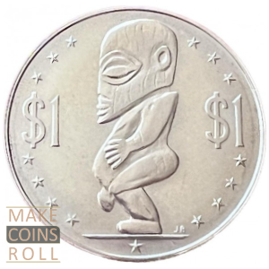 Reverse side 1 dollar Cook Islands 1972
