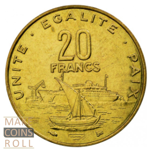 Reverse side 20 francs Djibouti 1996