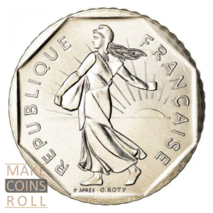 Obverse side 2 francs France 1980