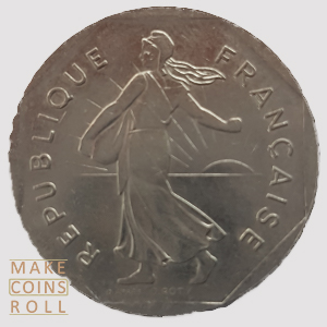 Obverse side 2 Francs France 1997