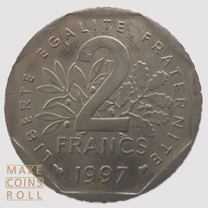 Reverse side 2 Francs France 1997