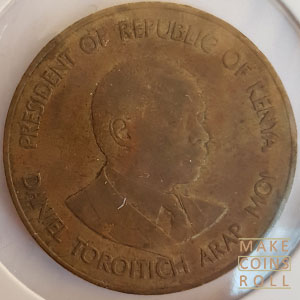 Obverse side 10 Cents Kenya 1984