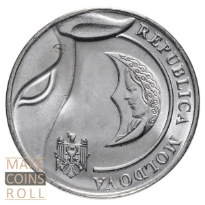 Obverse side 1 leu Moldova 2018