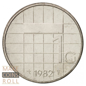 Reverse side 1 gulden Netherlands 1982