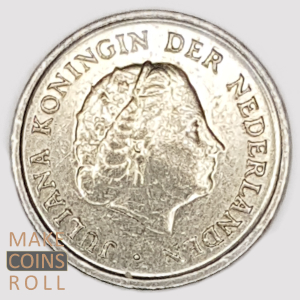 Obverse side 10 cent Netherlands 1980