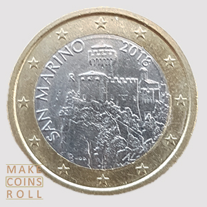 Obverse side 1 Euro San Marino 2018