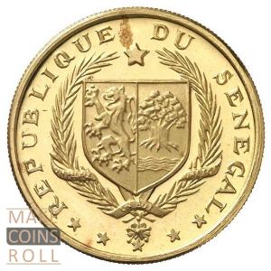 Obverse side 25 francs Senegal 1968