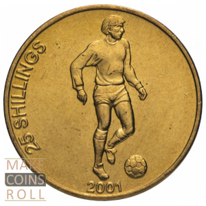 Obverse side 25 shillings Somalia 2001