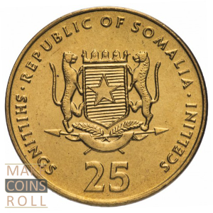 Reverse side 25 shillings Somalia 2001