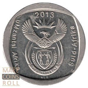 Obverse side 2 rand South Africa 2013