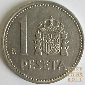 Reverse side 1 Peseta Spain 1986