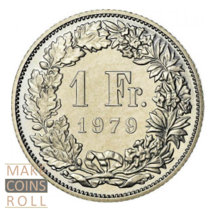 Reverse side 1 franc Switzerland 1979