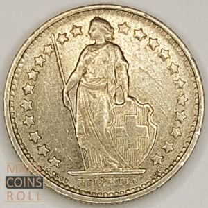 Obverse side 1/2 franc Switzerland 1974