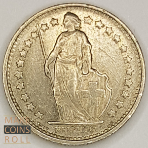 Obverse side 1/2 franc Switzerland 1974