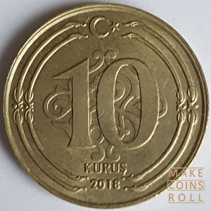 Reverse side 10 Kuruş Turkey 2018