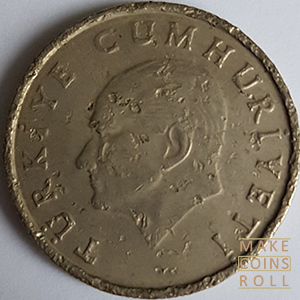 Obverse side 50 Lira Türkiye 1986