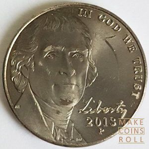 Obverse side 5 Cents United States 2013