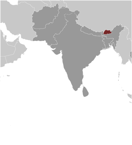 Bhutan locator