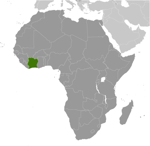 Ivory Coast locator