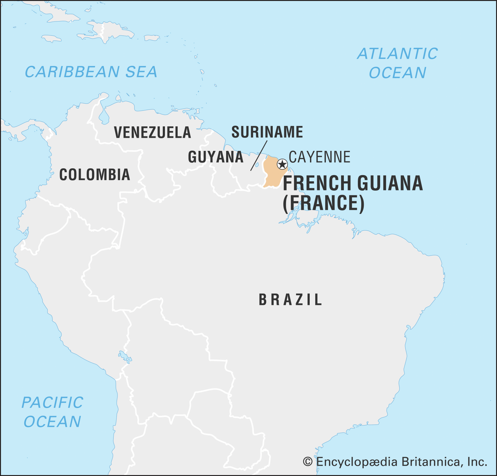 French Guiana locator