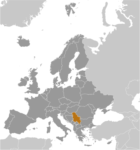 Serbia locator
