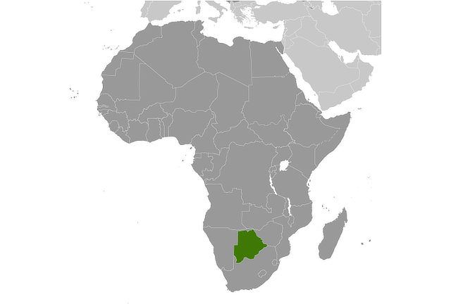 Botswana Global Locator Map