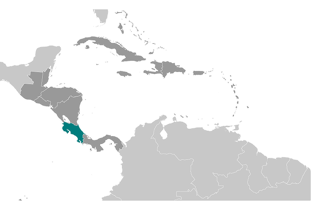 Costa Rica Global Locator Map