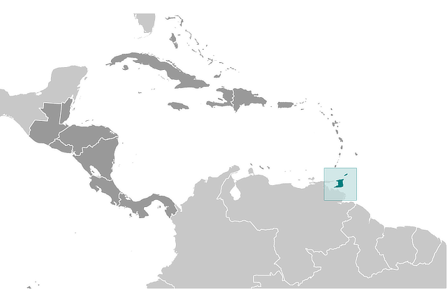 Trinidad and Tobago Global Locator Map