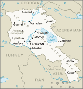 Map of Armenia