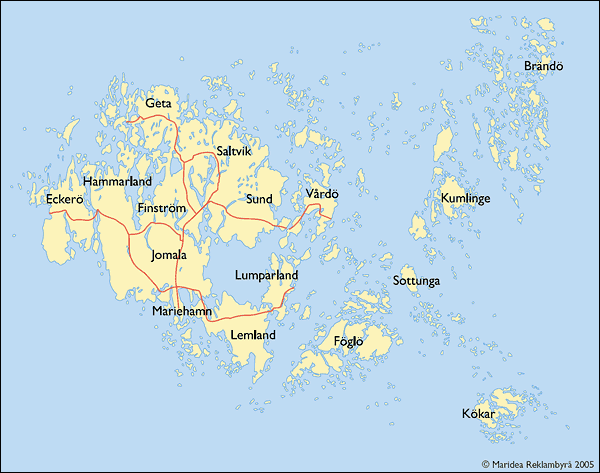 Map of Åland