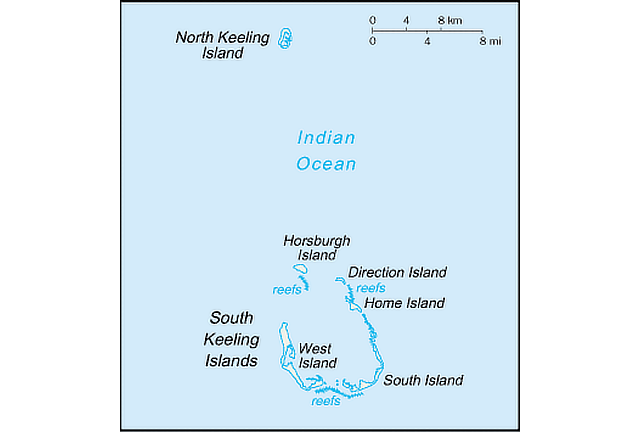 Cocos Keeling Islands Territory Map