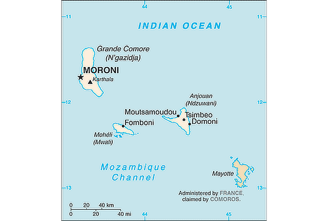Comoros Territory Map